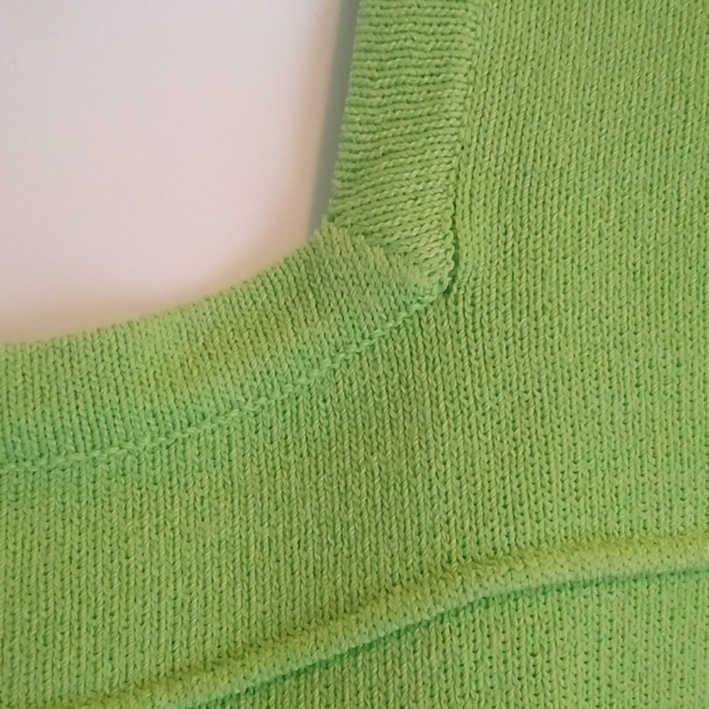 Lightweight Knit Green Sleeveless Top - Size: M - Picture 7 of 8